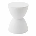 Moderner Sanduhr-Hocker aus Kunststoff für Wohnräume, Nordic-Design, Weiß