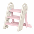 Kinder Tritthocker Klappbar mit Sicherheitsgriff Rosa, Höhenverstellbar für Bad & Küche