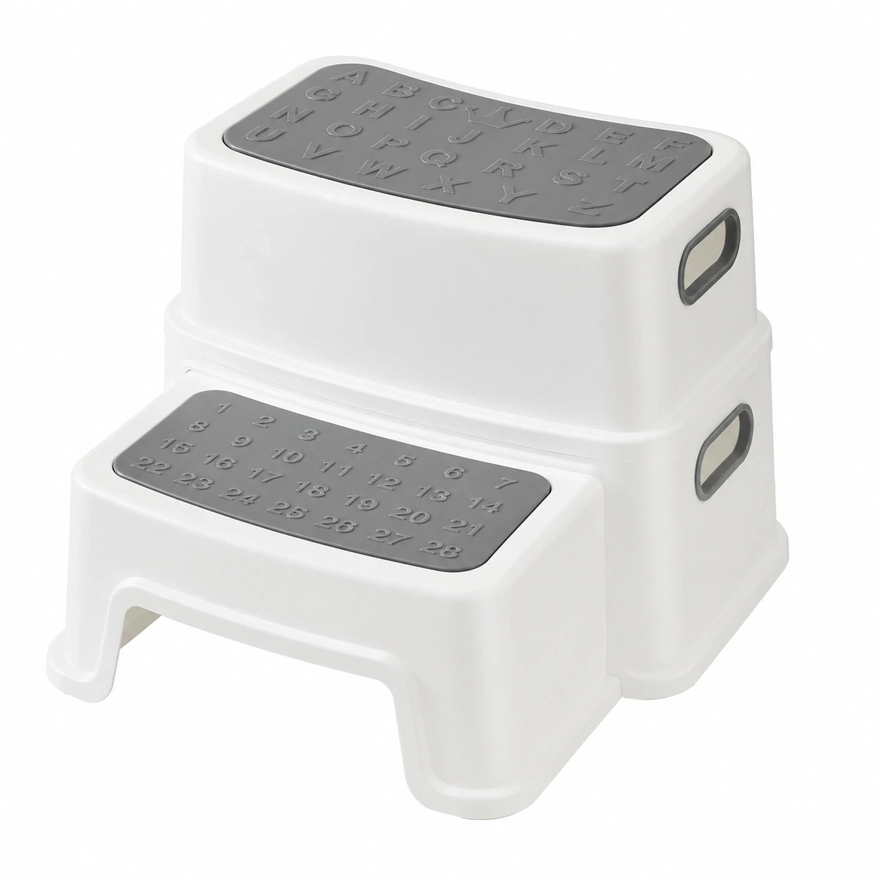 Kinder Tritthocker 2er-Set, Doppelte Stufen für Badezimmer und Toilette, Rutschfest und Kippsicher