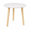Spetebo Weißer Holztisch 30x30 cm - Beistelltisch für Wohnzimmer & Deko