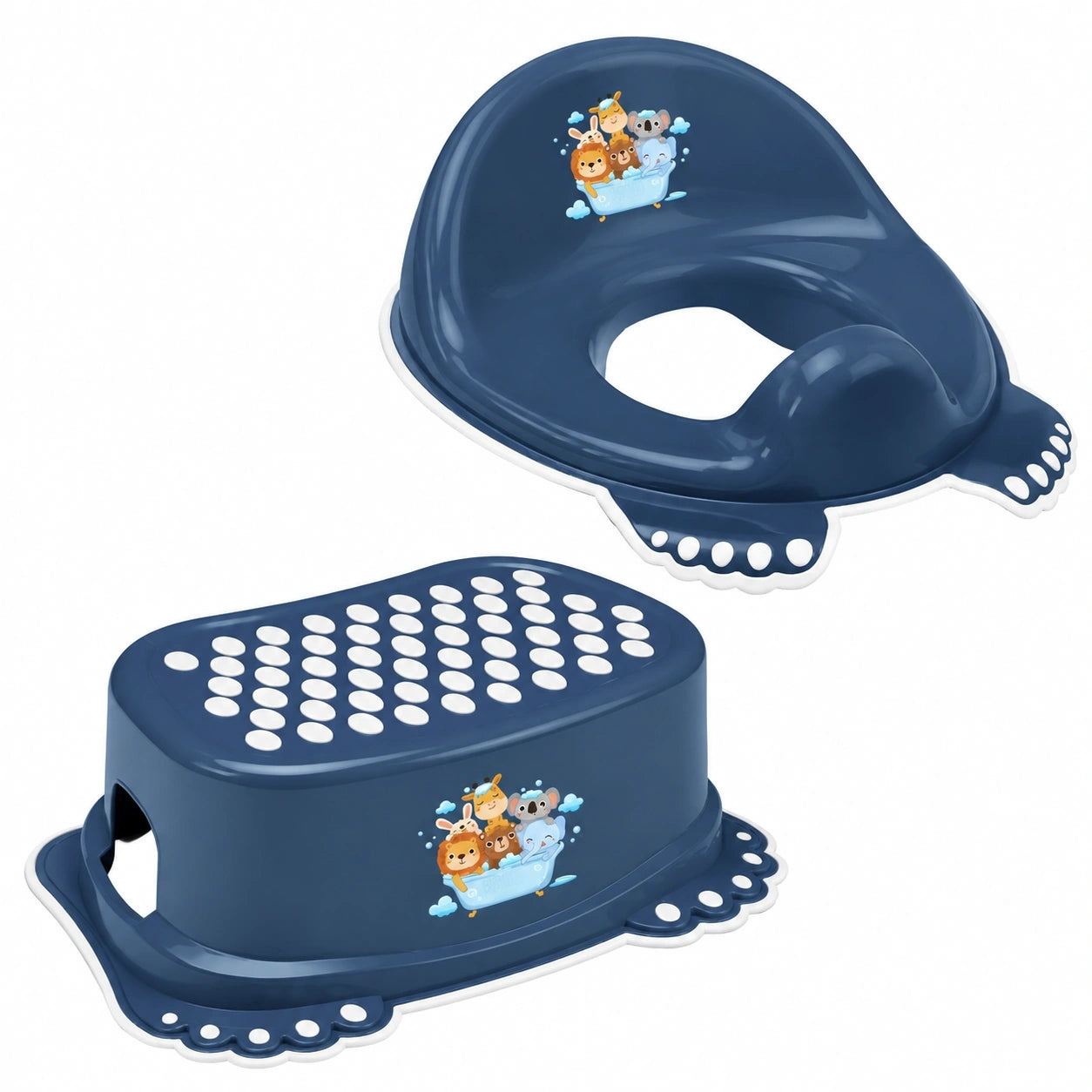 Kinder Toilettentrainer Set mit Tritthocker - TÜV Geprüft, Rutschfester WC-Sitz & Hocker, ab 2 Jahren