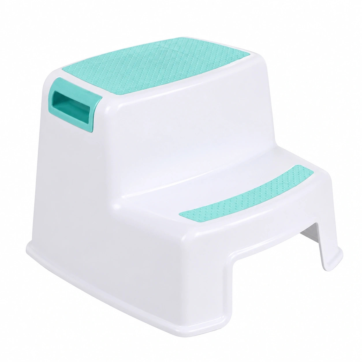 Zweistufiger Anti-Rutsch Tritthocker für Kinder, Weiß/Blau