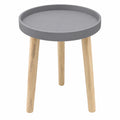 Spetebo Kleiner Holztisch 36x30 cm - Grau - Dekorativer Beistell- und Couchtisch