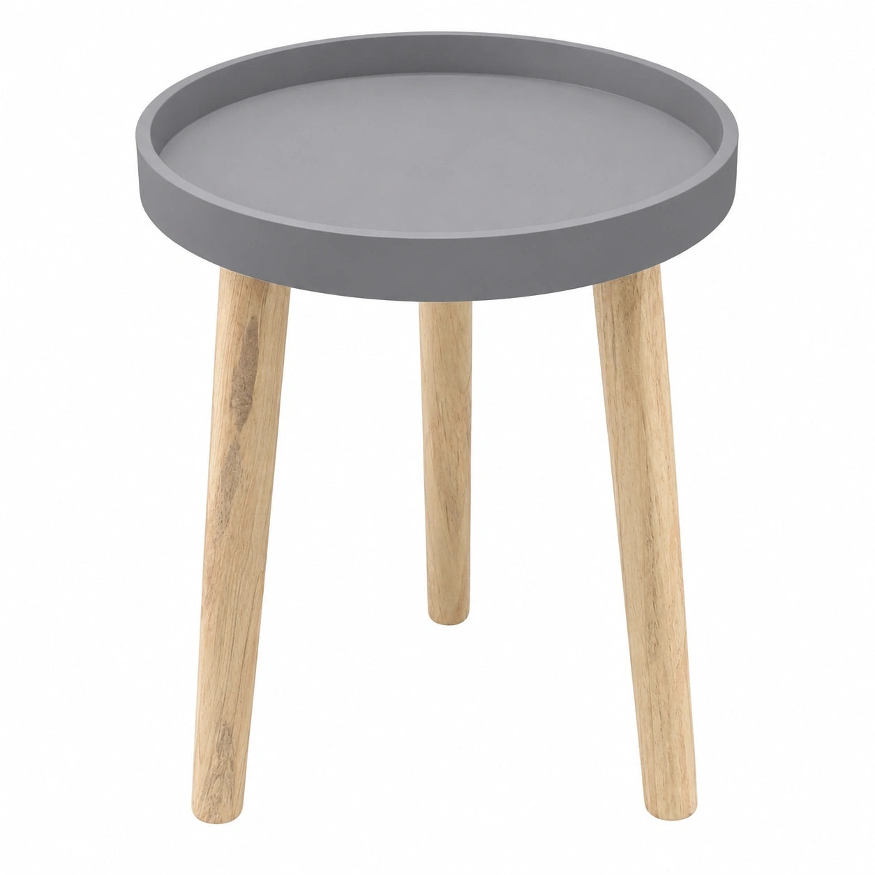 Spetebo Kleiner Holztisch 36x30 cm - Grau - Dekorativer Beistell- und Couchtisch