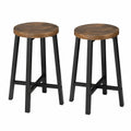 WOLTU 2er Set Esszimmerstühle, Küchenstuhl im Industrial Design, Vintage Schwarz mit Metallbeinen