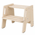 Kinder Tritthocker aus Holz, 2 Stufen, rutschfest, mit Griff, bis 150KG belastbar, ideal für Bad, Küche und Kinderzimmer