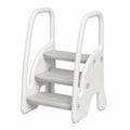 WOLKENGLÜCK® Kinder-Tritthocker mit 3 Stufen, Bis 70 kg, Anti-Rutsch, Für Badezimmer und Küche