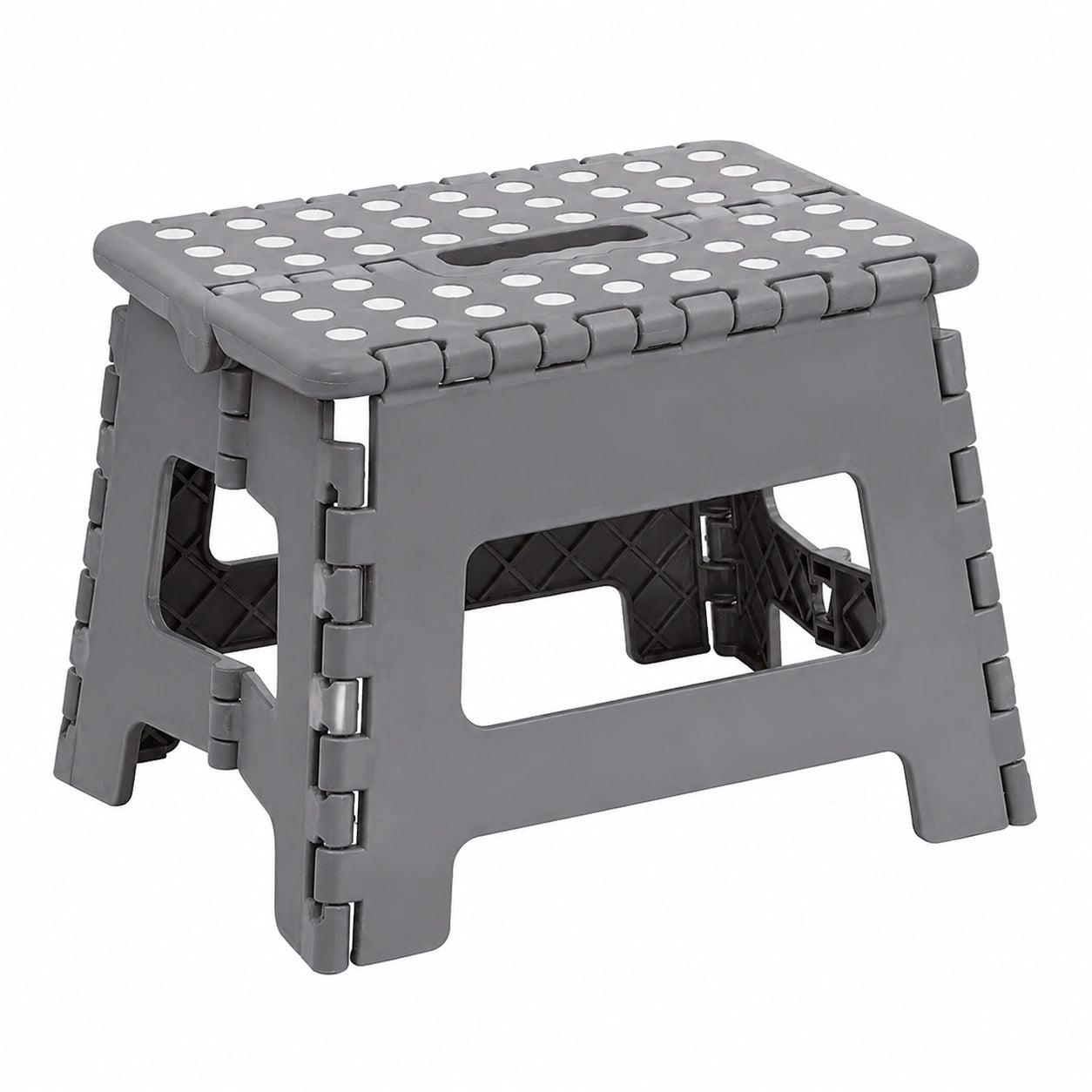ARREGUI TB-022-G Tragbarer Falthocker 22 cm | Für Küche, Bad, Camping, Garten | Stabil bis 150 kg | Leichter Klapphocker in Grau