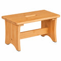 Bambus Fußhocker mit Griff, 20,5 x 40 x 22 cm, Natur