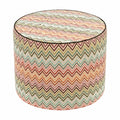 H.O.C.K. Maribel Outdoor Sitz- und Dekokissen, Boho-Stil, bunt mit Zickzackmuster (Ø60x35cm)